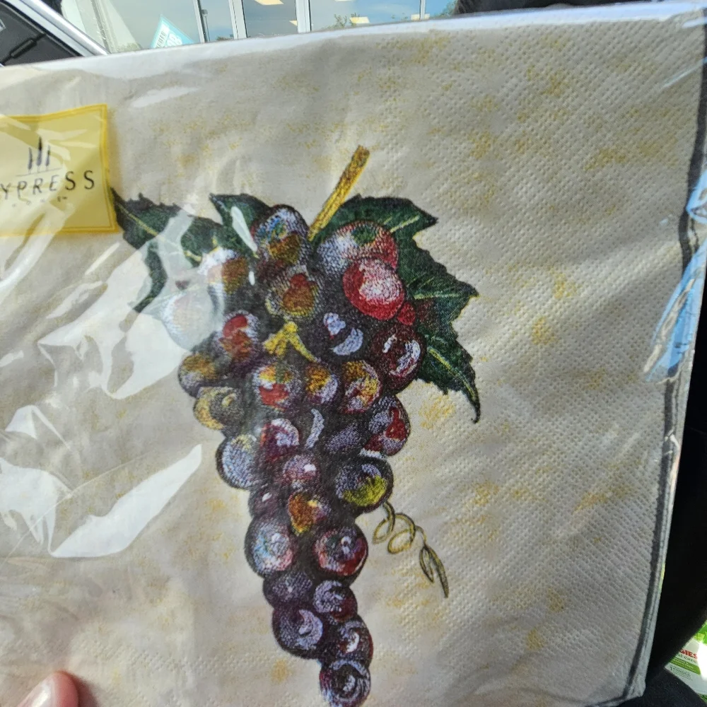 15 packs of various size napkins and themes